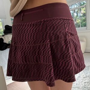 Lululemon Purple Ribbed Skater & Tennis Mini Skirt